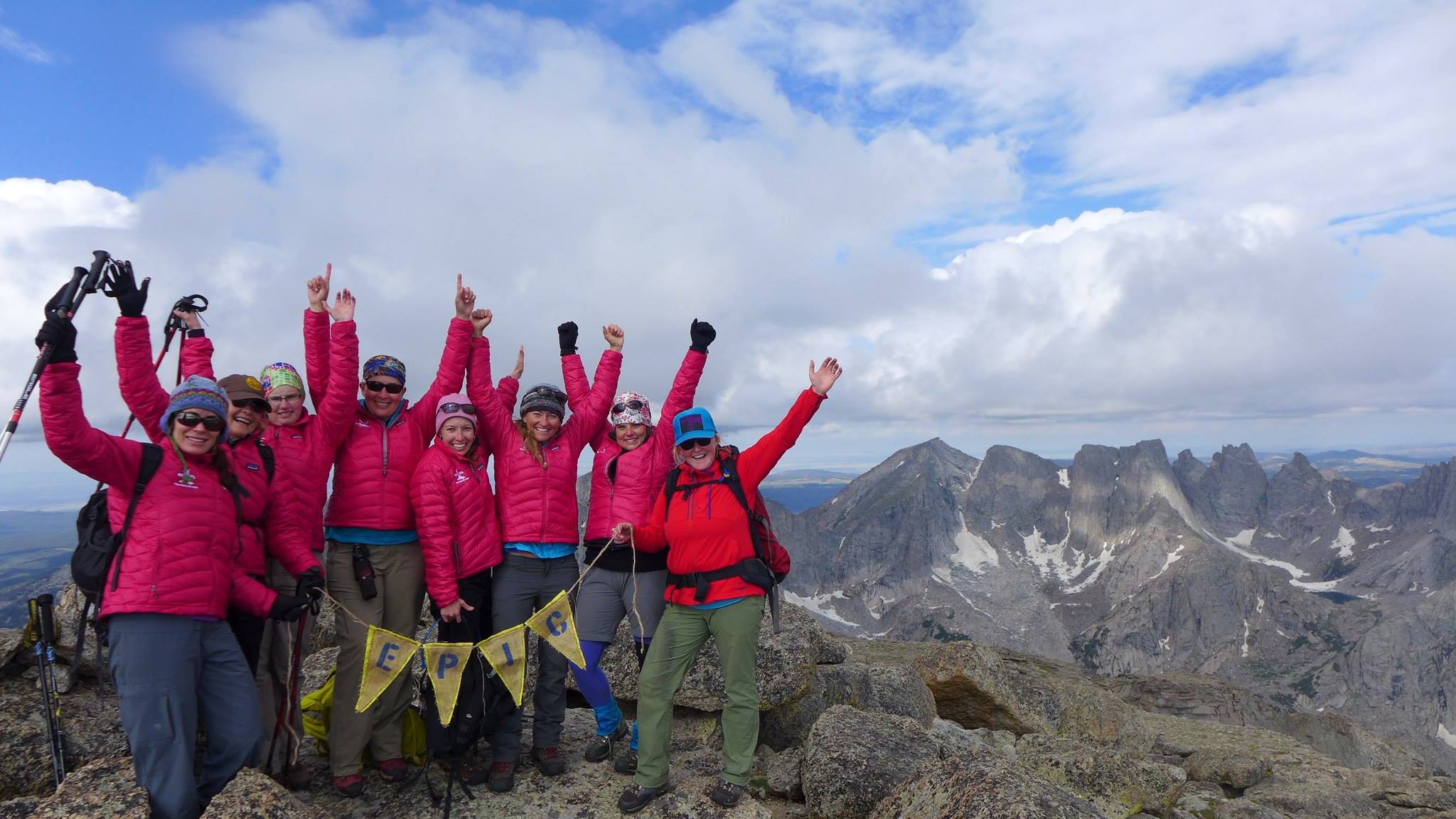My Epic Women group, atop Mitchell Peak, in 2014.